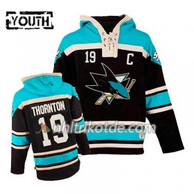 San Jose Sharks Joe Thornton 19 Schwarz Sawyer Hooded Sweatshirt - Kinder